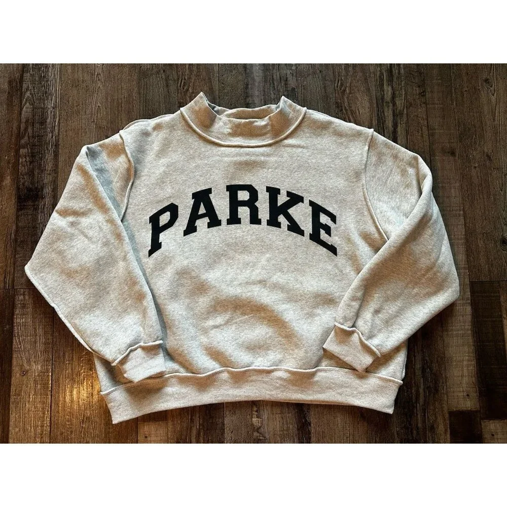 SET X PARKE Reversible Mock Neck Sweatshirt Gray Size XXL